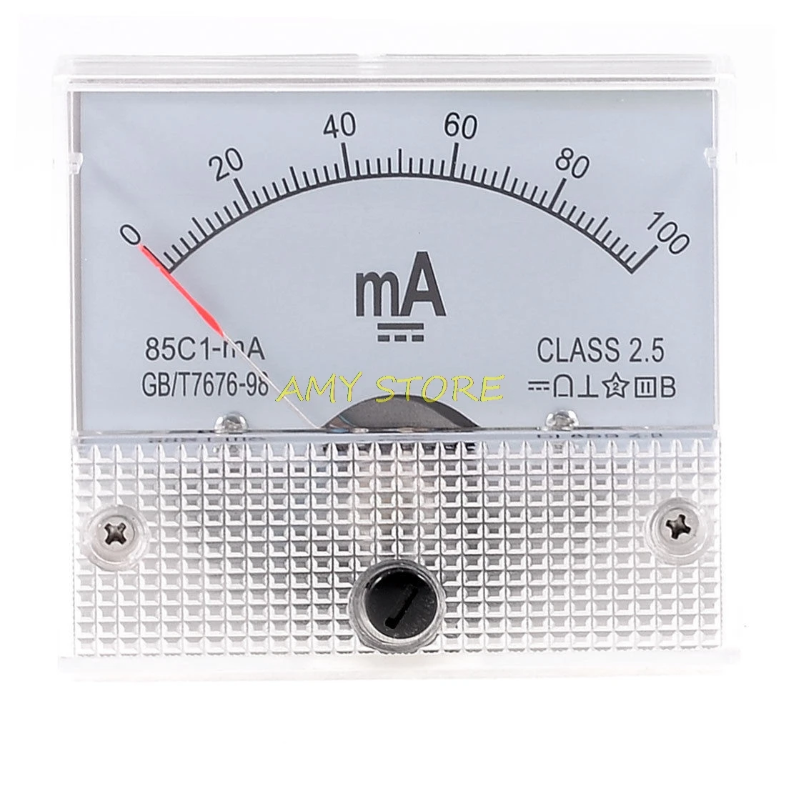 

DC Analog Meter Panel 100mA AMP Current Ammeters 85C1 0-100mA Gauge Class 2.5 Accuracy