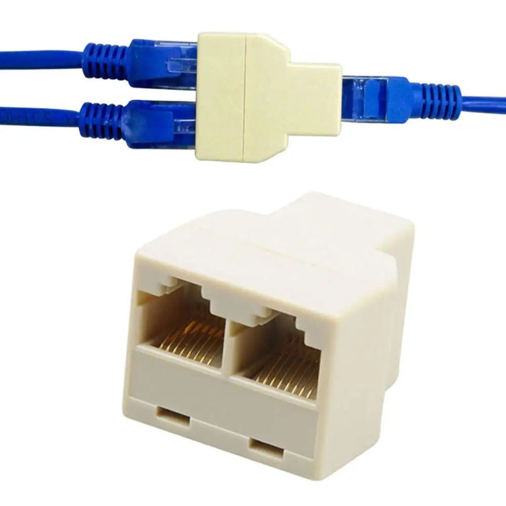 3 шт RJ45 сетевой адаптер разъём разветвитель 1 до 2 Женский Порты и разъёмы Разъем Way
