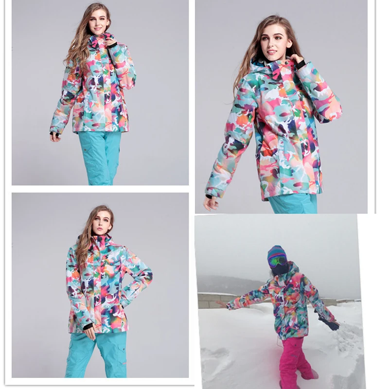 Бесплатная доставка лыжная куртка для сноуборда водонепроницаемый женский
