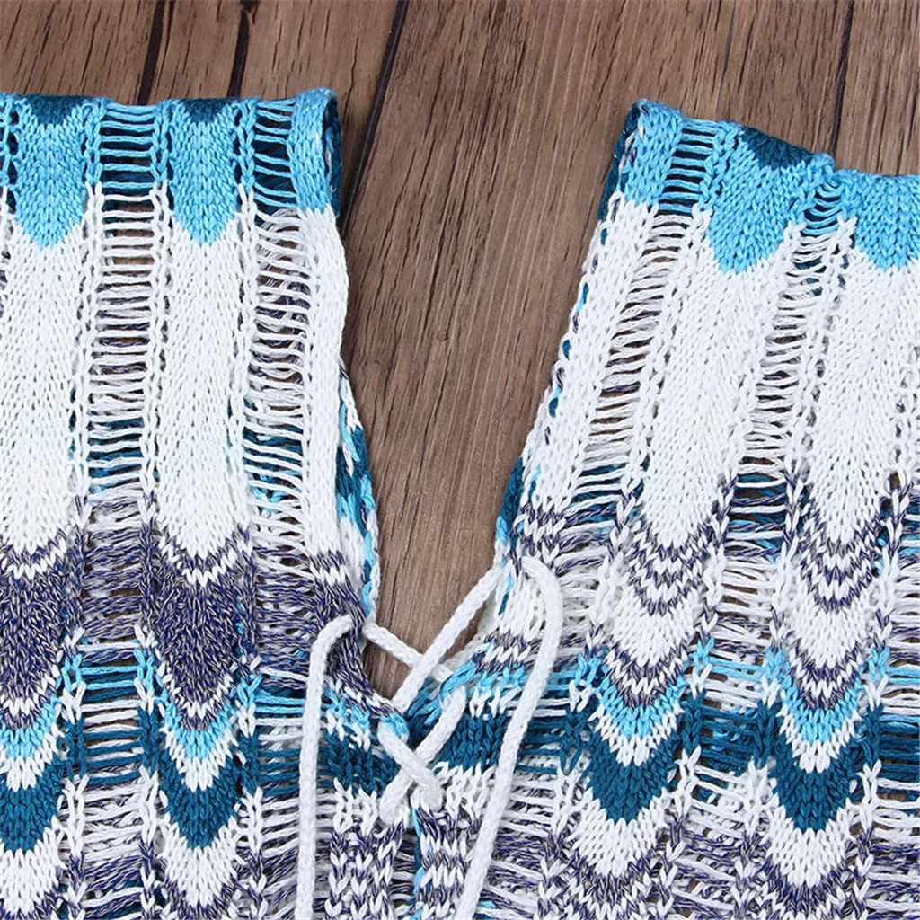 2019 женская вязаная крючком накидка на бикини купальник вязаное пляжное платье