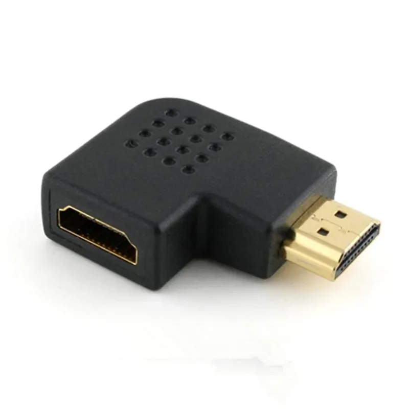 Адаптер удлинитель с углом 90 градусов влево или вправо HDMI совместимый 1 4 штекер