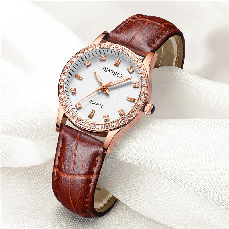 Mdnen женские часы модные для женщин кожаные наручные подарок Роскошный стиль