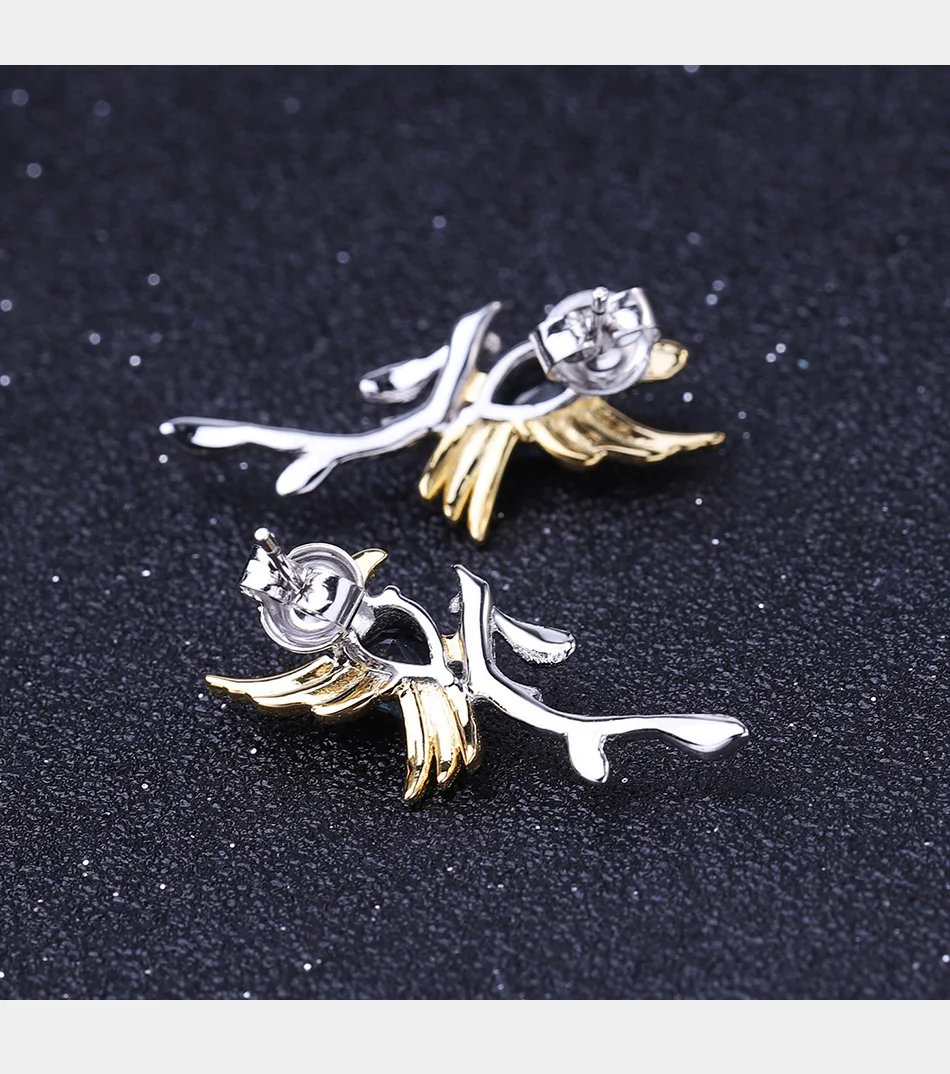 GEM'S балетные 925 пробы серебряные серьги ручной работы 1.30Ct натуральный Лондон Голубой топаз серьги-гвоздики в виде птицы для женщин Свадебные украшения