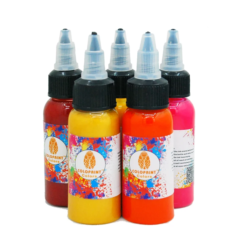 6 пачек Аэрограф цвета Наборы 30 мл боди арт чернила|airbrush body ink|airbrush setairbrush art |
