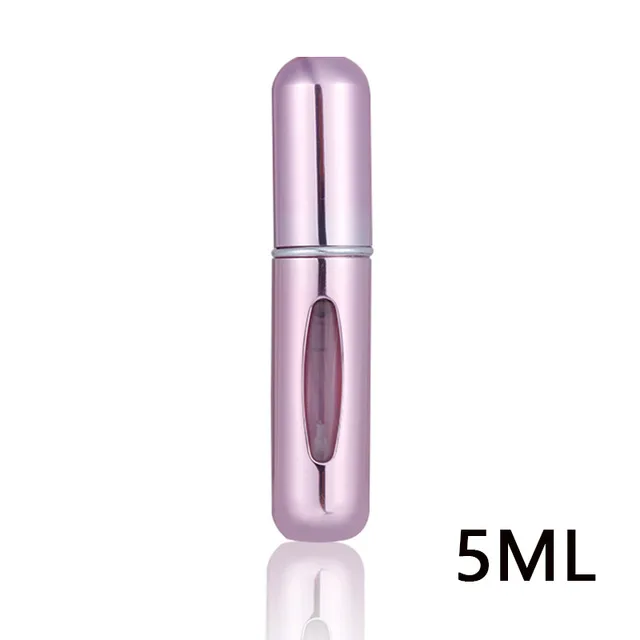 PINK Anpro, 5 мл/8 мл, портативный дорожный мини-контейнер, алюминиевый многоразовый парфюм, пустая бутылочка с распылителем, бутылки для хранения косметики - Цвет: PINK