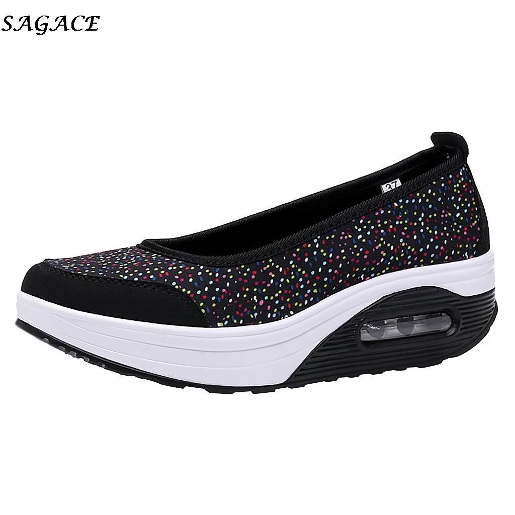 Женские туфли SAGACE на толстой подошве удобные лоферы танкетке повседневная обувь