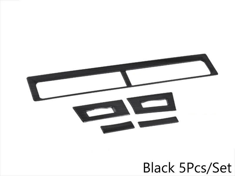 Black 5Pcs Автомобильная центральная консоль Кондиционер Вентиляционный Выход рамка Крышка отделка наклейки Стайлинг 5 шт./компл. для Toyota Avalon - Название цвета: Black 5Pcs