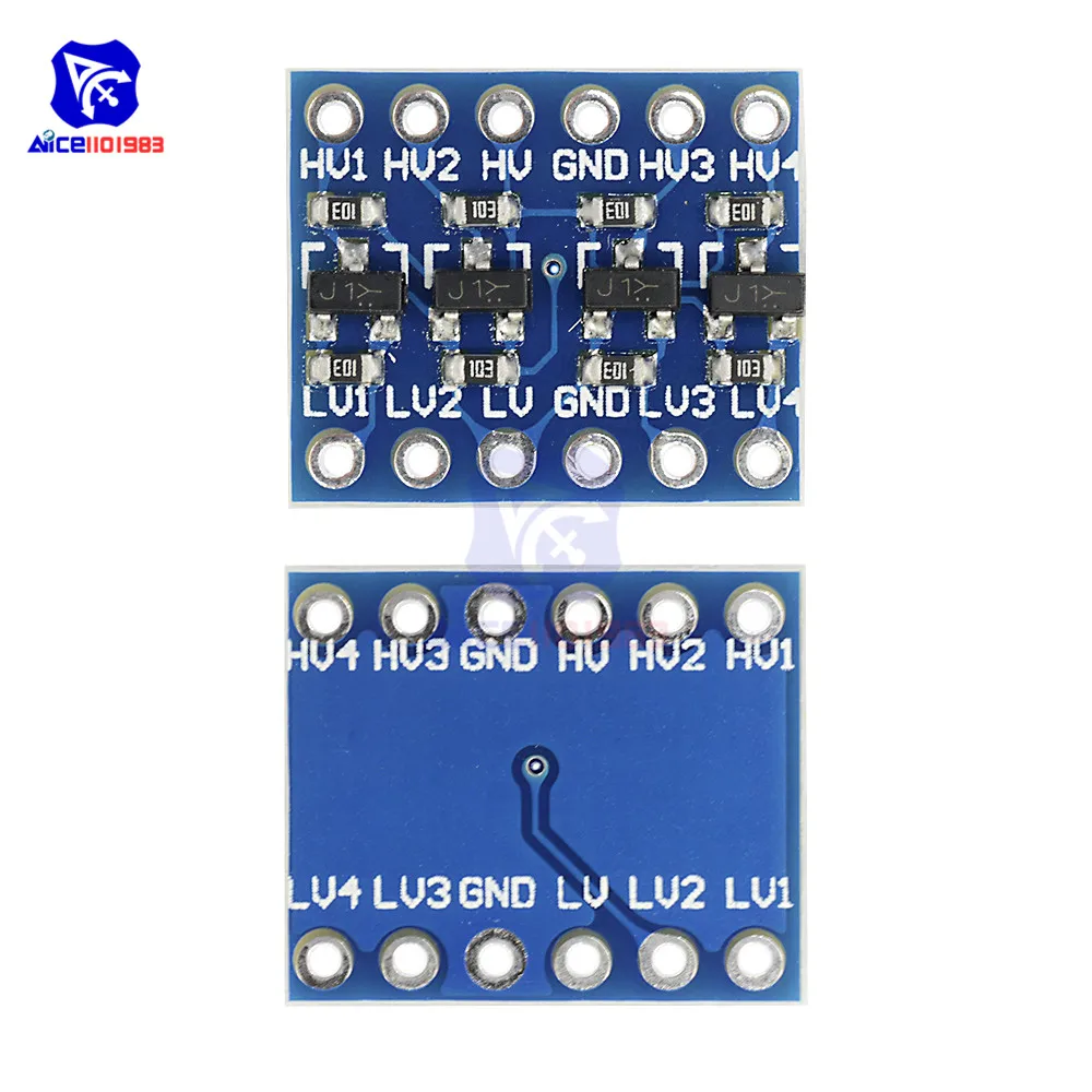 Diymore IIC IEC логический уровень высокого/низкого напряжения преобразователь двунаправленный Модуль платы 5 в 3,3 В DC модуль для Arduino с контактами