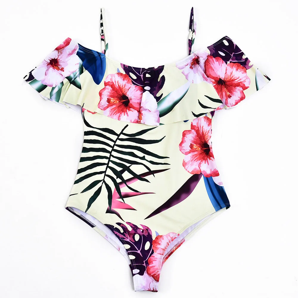 Купальный костюм для женщин купальник 2019 цельный сексуальный на одно плечо с