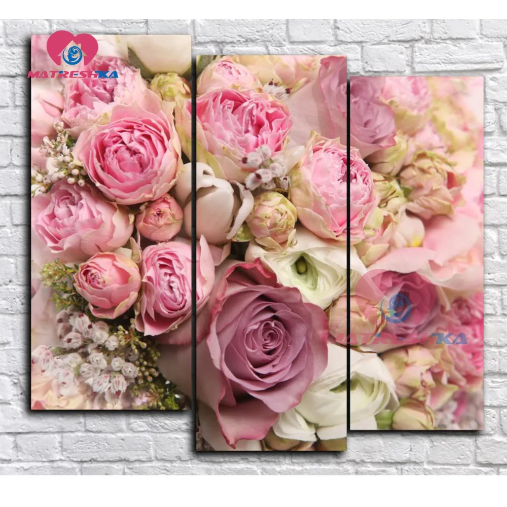 Алмазная Вышивка Цветы алмазы мозаика распродажа картин Стразы картина Триптих
