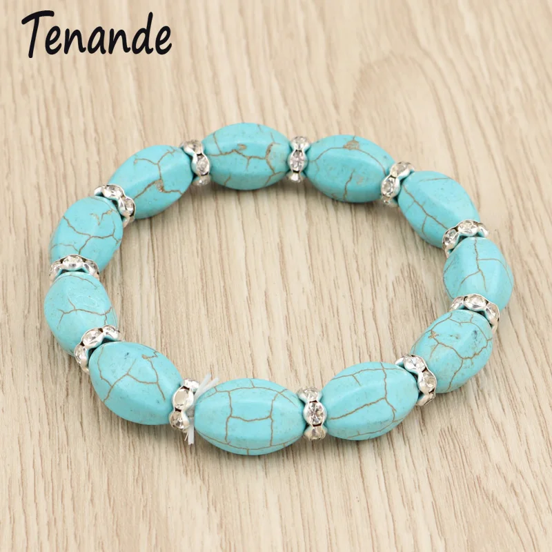 Женский браслет с геометрическим узором Tenande натуральный богемский камень