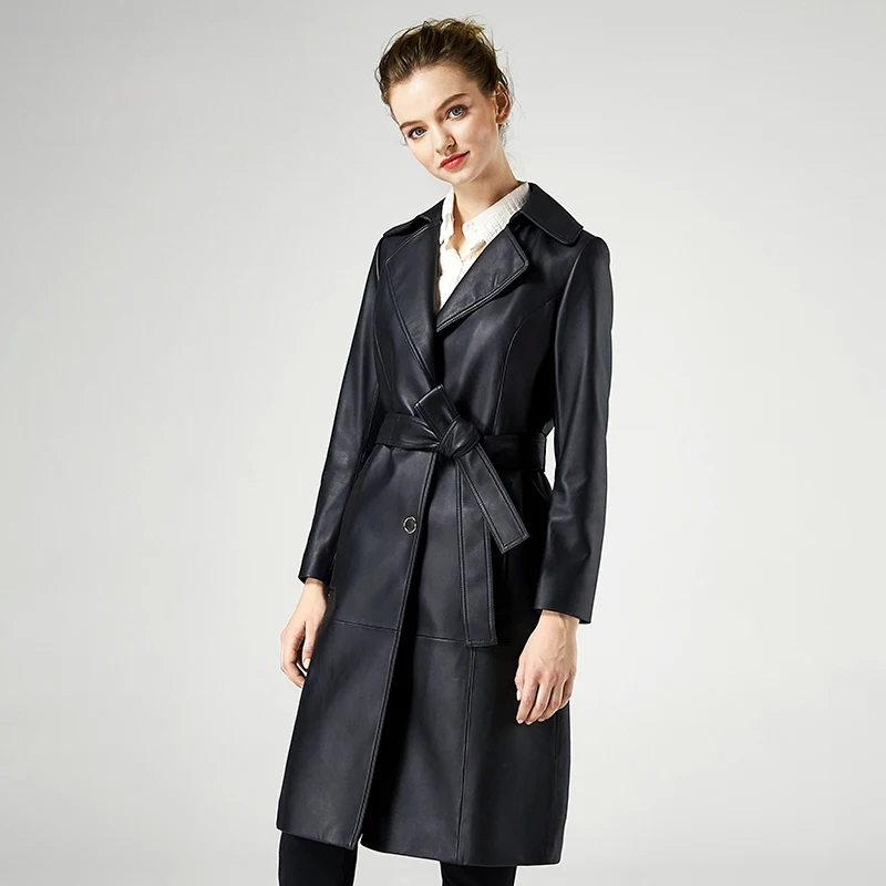 Замшевые женские 2017 на осень зиму натуральной овчины куртка из мягкой кожи Тренч