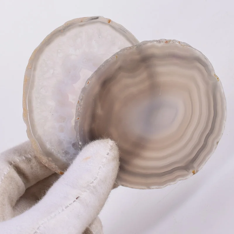 2 шт. поделки из драгоценных камней агат ломтик подставка для чашки кружки