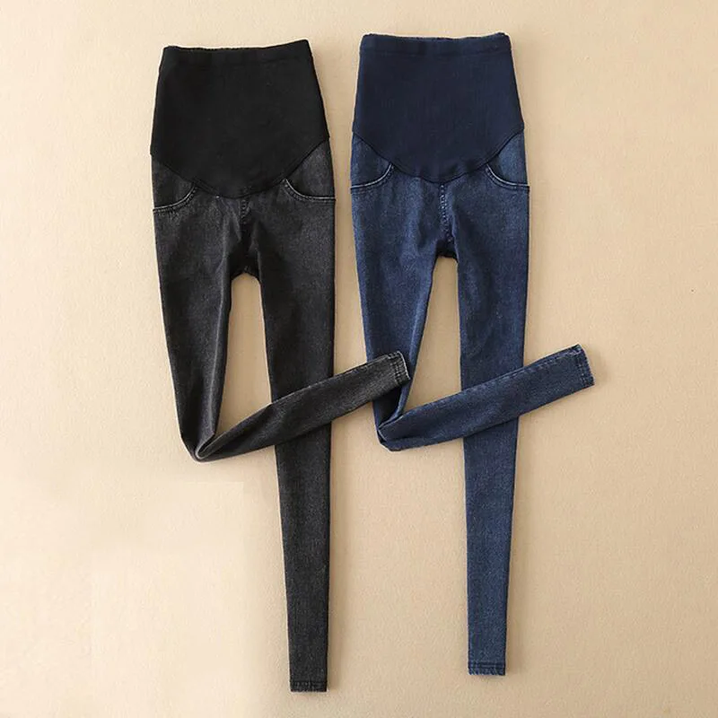 Джинсы для беременных женщин Леггинсы одежда Стрейчевые брюки Одежда леггинсы