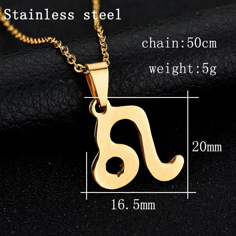 Ожерелье с 12 созвездиями из нержавеющей стали 3 вида цветов зодиакальное