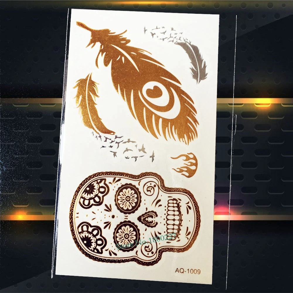 1 шт. золото летающие Товары для птиц Временные татуировки Наклейки Фея Дизайн paq