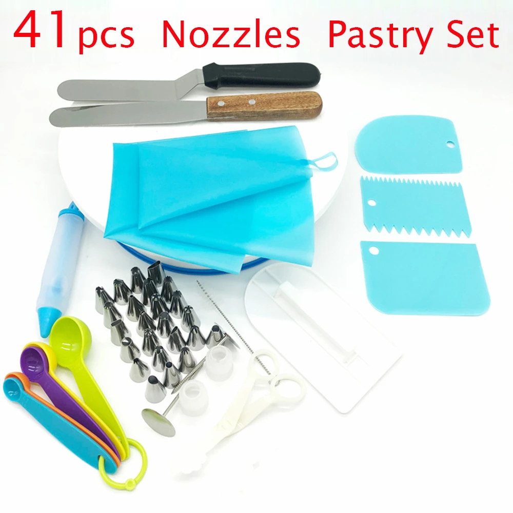 41 шт./компл. набор для выпечки крема поцелуй нож из нержавеющей стали насадки