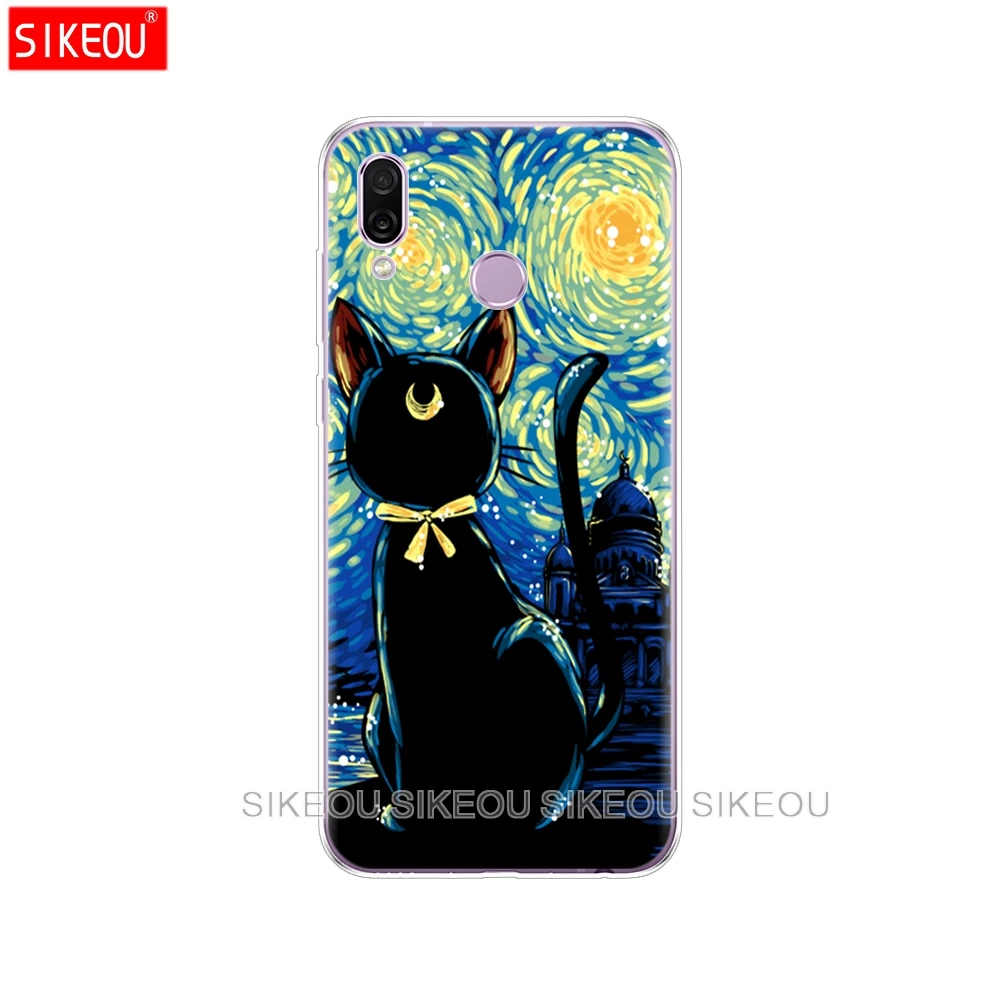 61001 Силиконовый чехол для huawei Honor Play 6,3 ''декоративными рисунками из силикона и мягкого Задняя накладка чехла из ТПУ для huawei Honor Play Защищает Корпус чехол бампер - Цвет: 61001