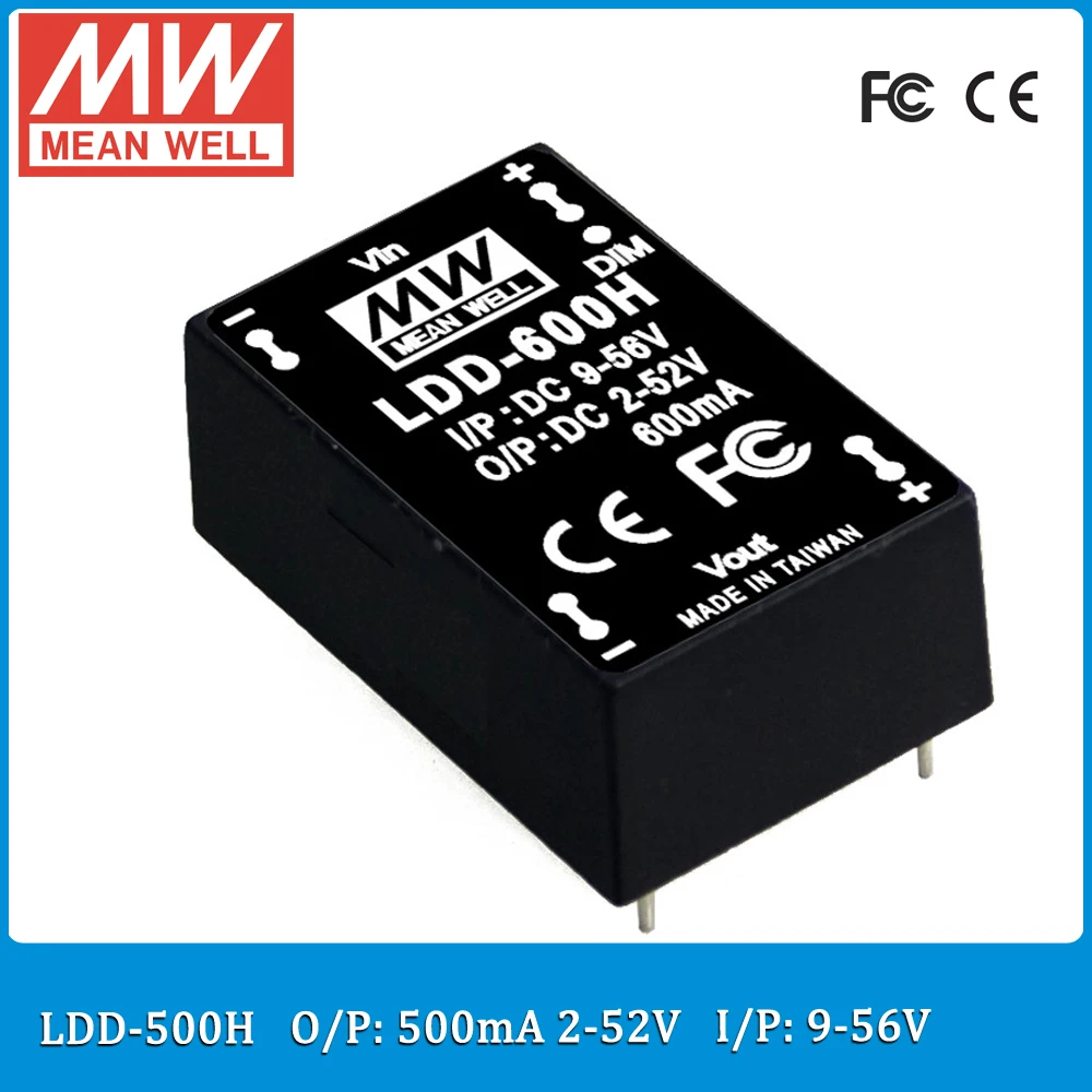 

Светодиодные понижасветодиодный контакты для драйверов MEAN WELL LDD-500H 5PCS O/P 500mA 2-52VDC I/P 9-56VDC