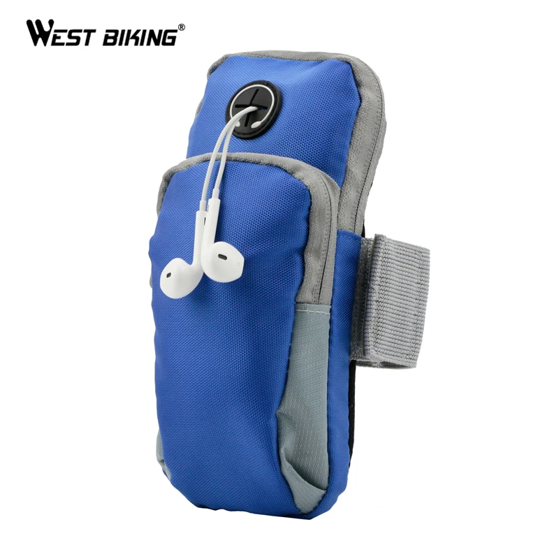 WEST BIKING, спортивная сумка, держатель для телефона, для бега, спортзала, Регулируемый Чехол, нарукавник, чехол, кошелек для бега, велоспорта, верховой езды, бега, сумки на руку