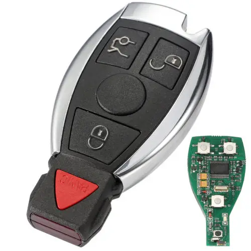 2 3 3+ 1 кнопки Автозапуск дистанционного ключа автомобиля 433MHz Smart Key корпус чехол для Mercedes BENZ 2000+ с NEC и BGA и чип NEC - Количество кнопок: 4 Кнопки