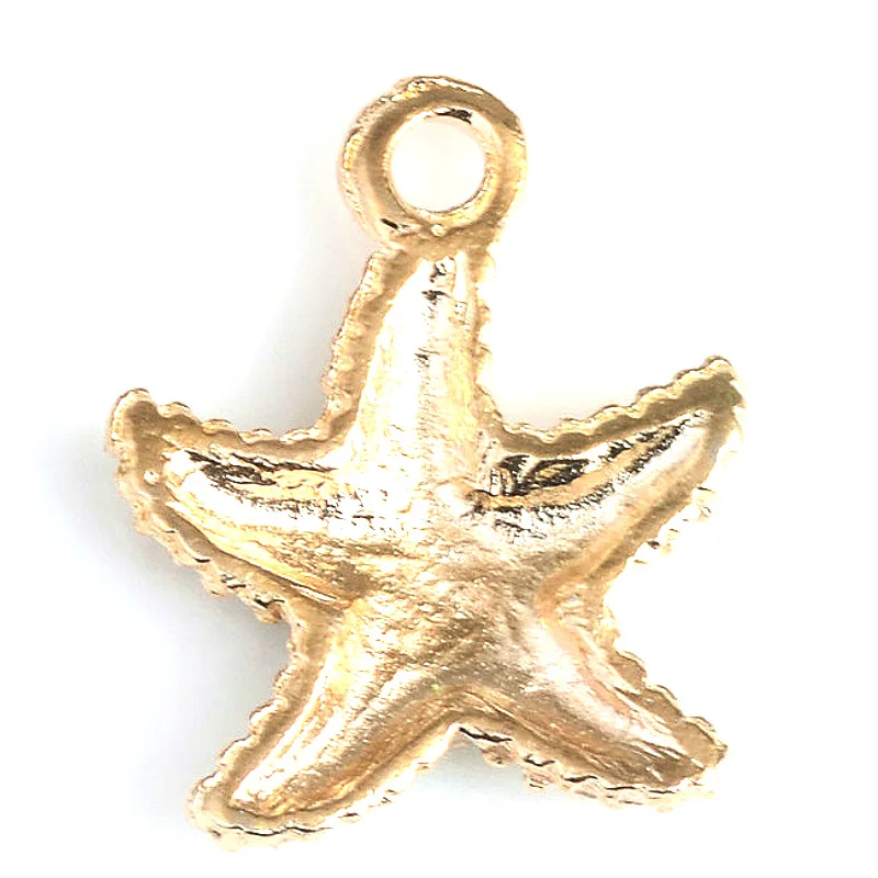 100 шт. 15*18 мм бусины в форме морской звезды медальон Подвеска Эмаль смешанных