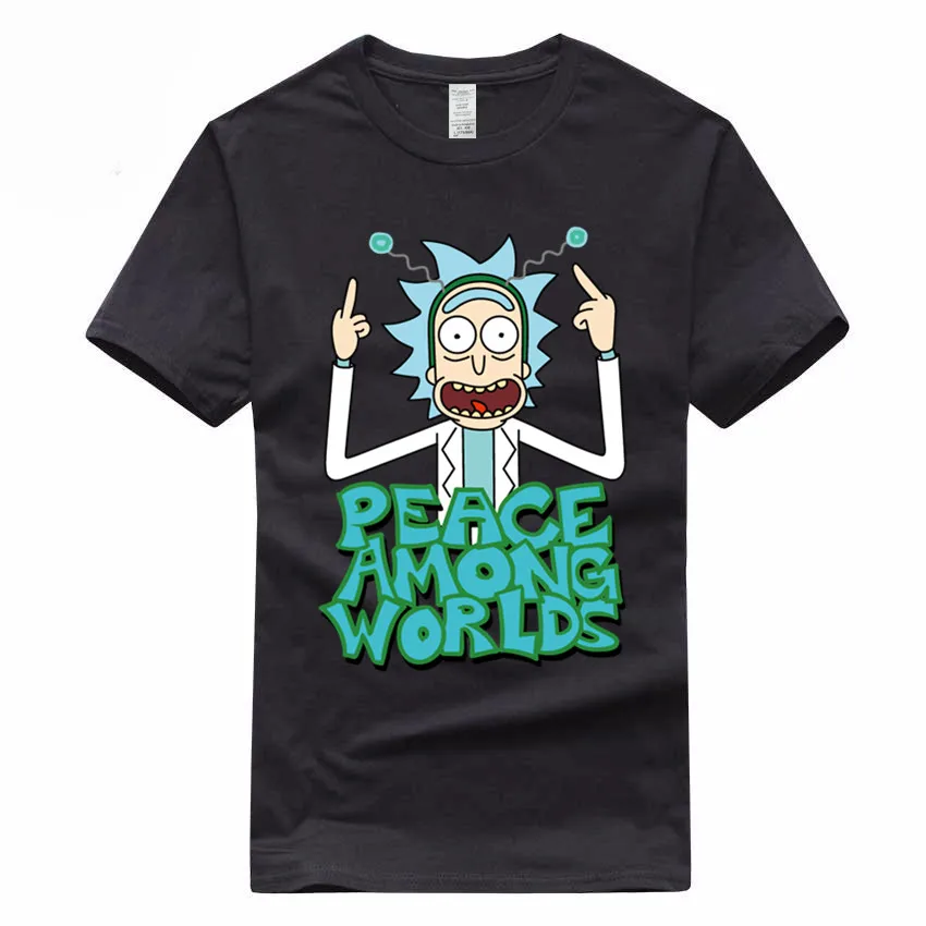 Евро размер 100% хлопок Мужская Аниме Рик и Морти печать футболка 2017 Лето Новое