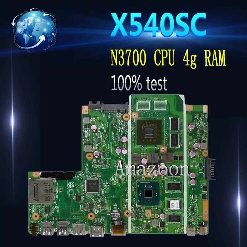 Материнская плата для ноутбука Amazoon X540SC para ASUS X540S Teste оригинальная материнская N3700