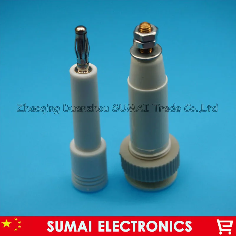 

Good quality Round 10 KV High Voltage 4mm Banana Plug/Socket Test Connector,Welded