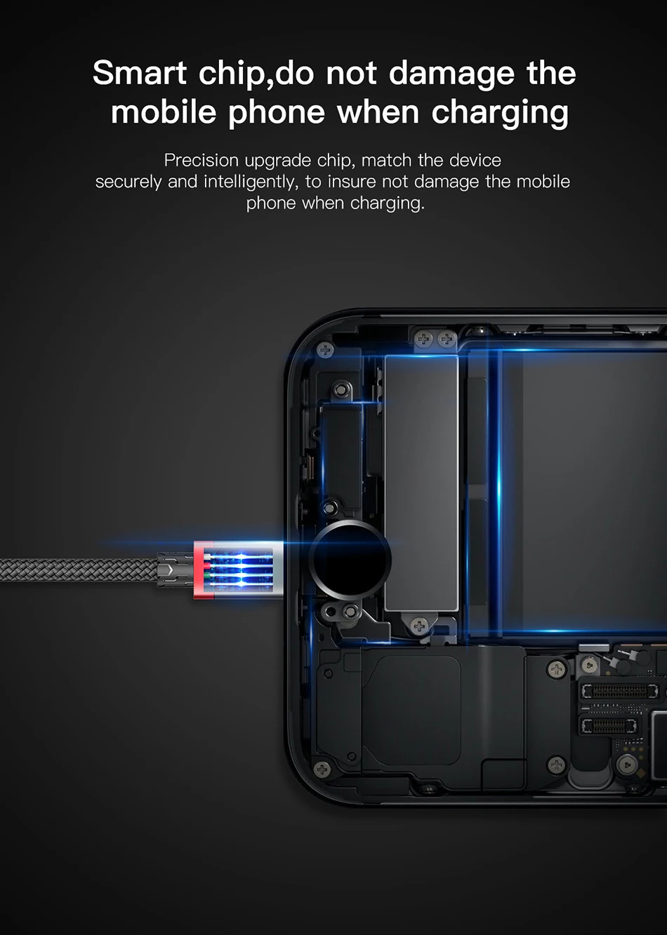 Usb-кабель Baseus 2A для iPhone X, 8, 7, 6, 5, iPad, быстрое зарядное устройство, зарядный кабель для мобильного телефона, кабель для синхронизации данных, металлический usb-кабель