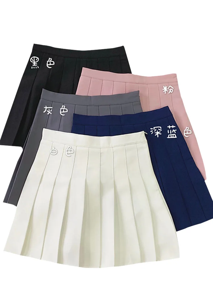 2019 летняя новая тонкая юбка Корейская черная плиссированная с высокой талией