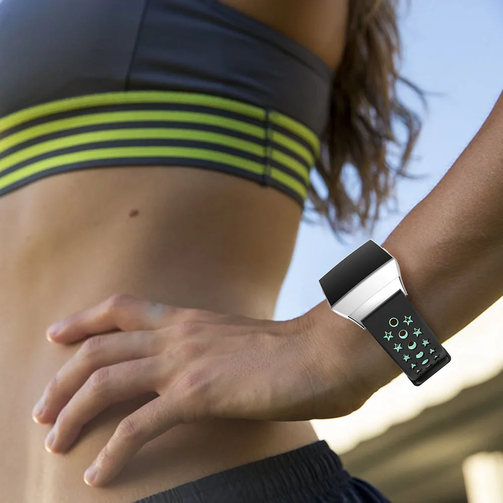 Звезда Двухцветный силиконовый Браслет для Fitbit ионной модные/Классические