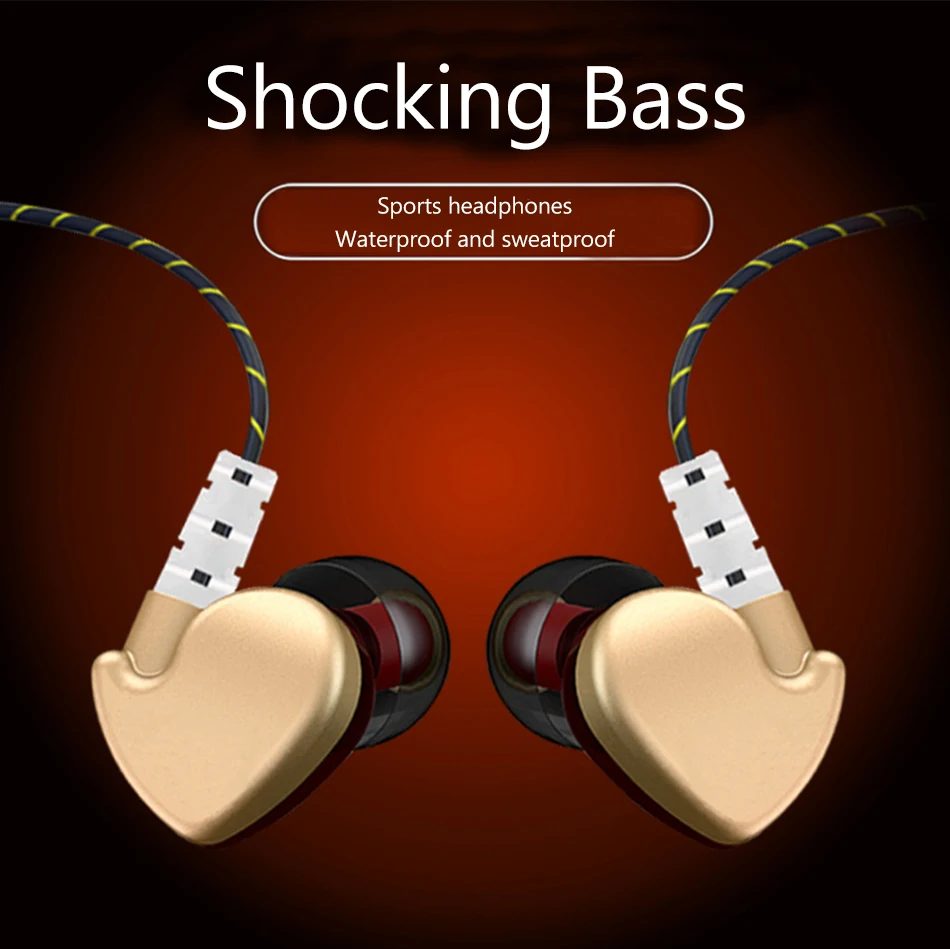 Наушники-вкладыши проводное 3,5 мм С микрофоном для телефона DJ Mp3 спортивные наушники вкладыши Водонепроницаемый и впитывает пот и проводные наушники
