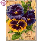 Алмазная 5d картина сделай сам, вышивка крестиком из квадратных страз с цветочным узором, полная вышивка