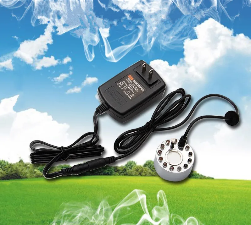 12 цветов 20 мм ультразвуковой тумана Fogger Фонтан воды Пруд распылитель увлажнитель