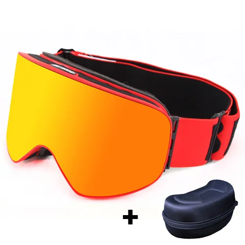 Glasses And box6 Лыжные очки для мужчин и женщин, очки для сноуборда, очки для катания на лыжах с защитой от уф400 лучей, лыжные очки, противотуманные лыжные маски, лыжные очки - Цвет: Glasses And box6