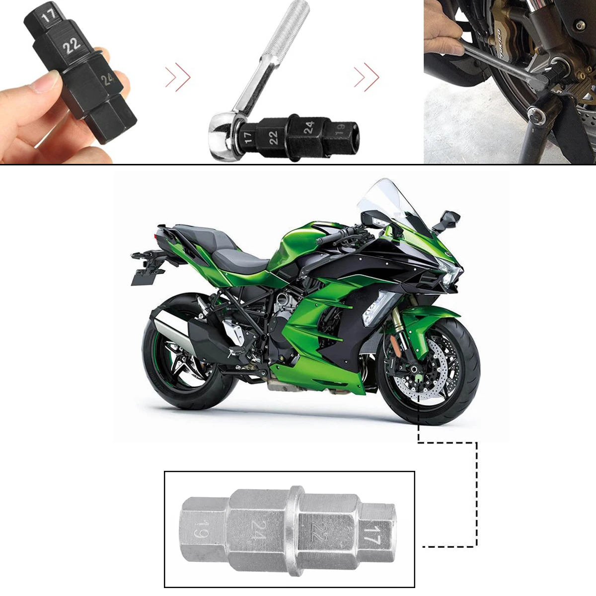 Ремонт мотоциклетных колес шестигранный ключ шпиндель для мотоцикла колеса