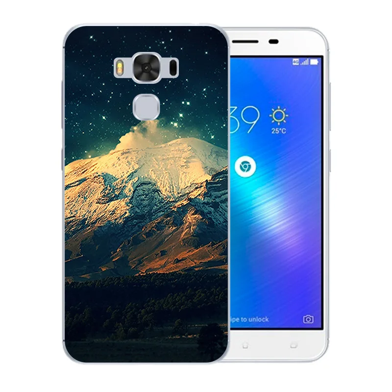 Мягкий силиконовый чехол для Asus Zenfone 3 MAX ZC553KL 5 дюймов телефона с пейзажным узором