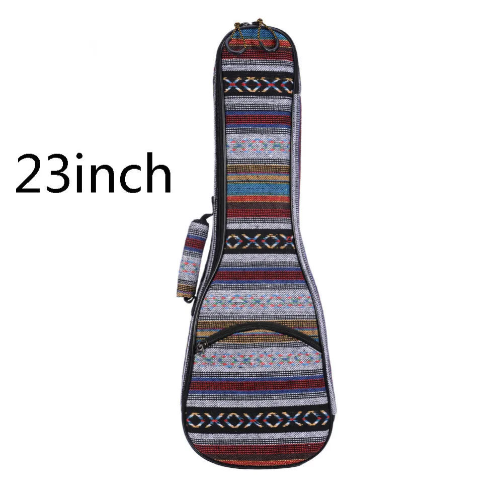 23inch5 Национальная таможня 21 23 26 дюймов двойной ремень ручной народный холст Гавайские гитары укулеле сумка для переноски хлопковый мягкий чехол для Гавайских гитары аксессуары для гитары - Цвет: 23inch5