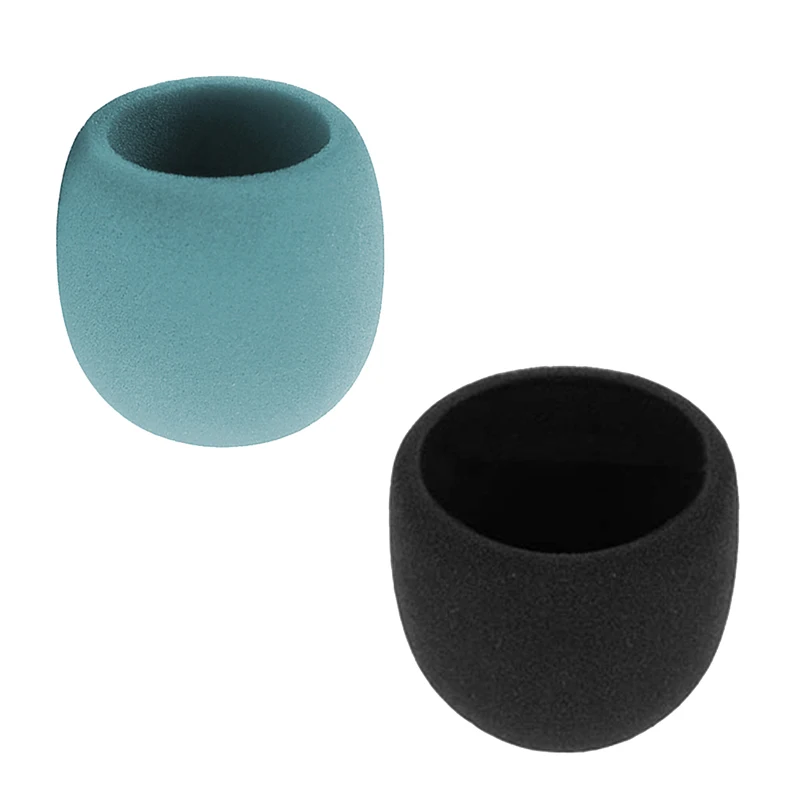 Серый SHELKEE пенный(мягкий) Микрофон ветрового стекла для синих Yeti, Yeti Pro конденсаторный микрофоны-как поп-фильтр для микрофонов 2 шт - Цвет: Серый