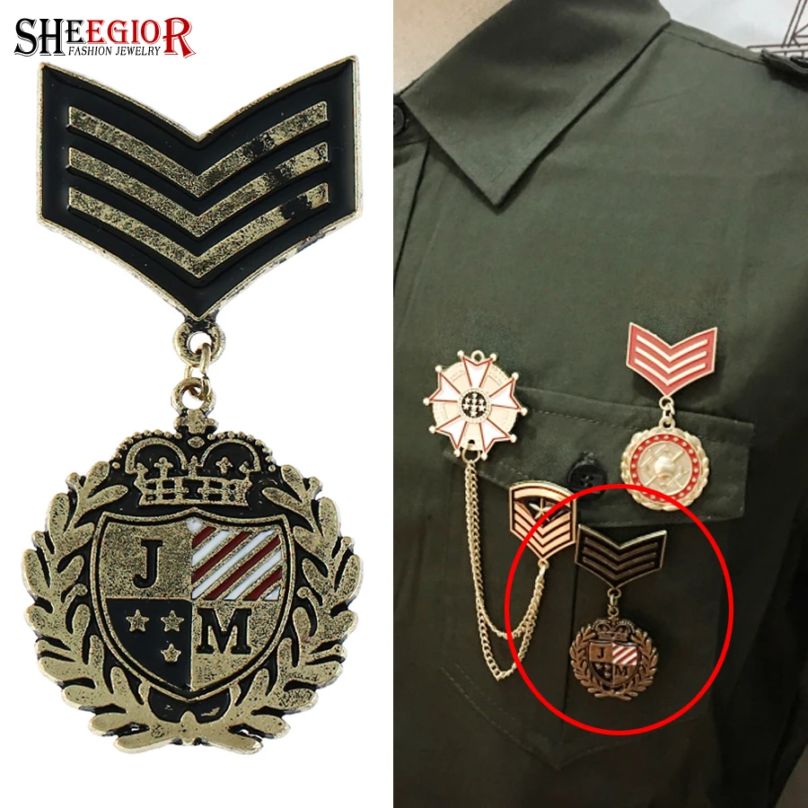SHEEGIOR винтажная медаль в британском стиле значок броши на воротник для женщин