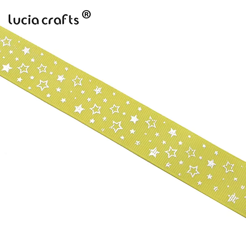 C11 Yellow 5y Lucia crafts 5y/6y/10y 25 мм корсажные печатные ленты бант ручной работы для самостоятельного пошива одежды аксессуары для упаковки S0203 - Цвет: C11 Yellow 5y