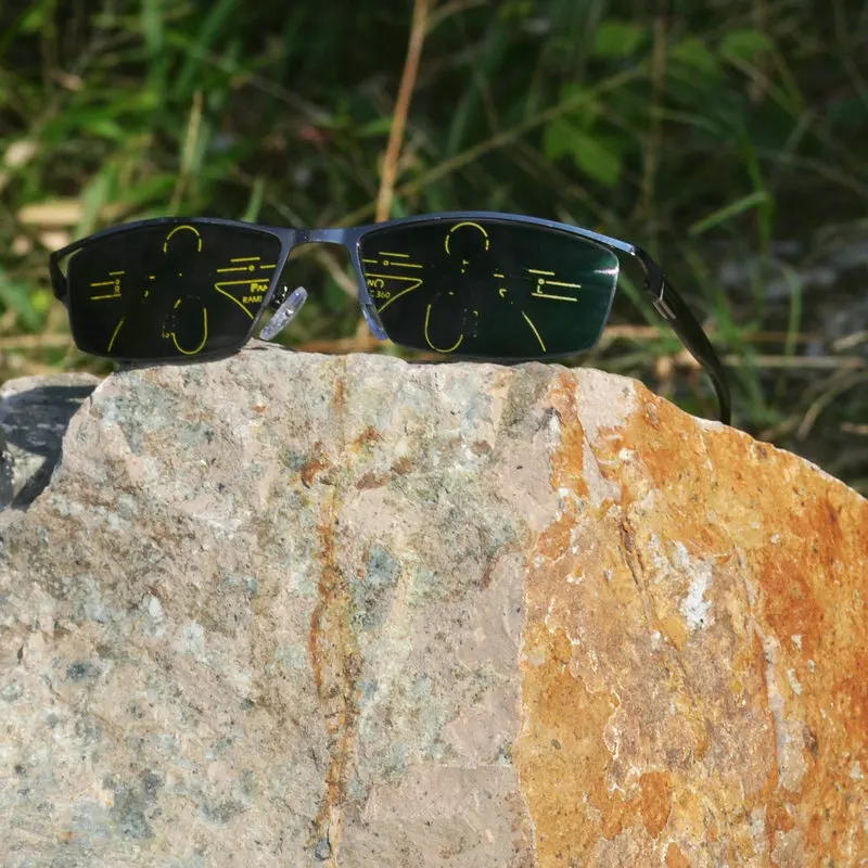 Прогрессивные многофокальные очки солнцезащитные фотохромные для чтения