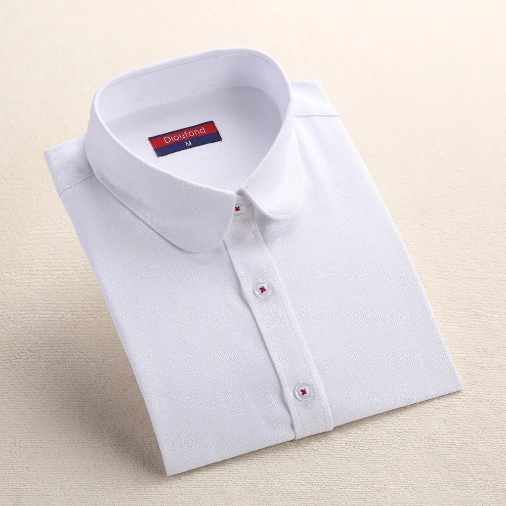 Новая белая рубашка Dioufond женские деловые блузки для работы хлопковые Женские