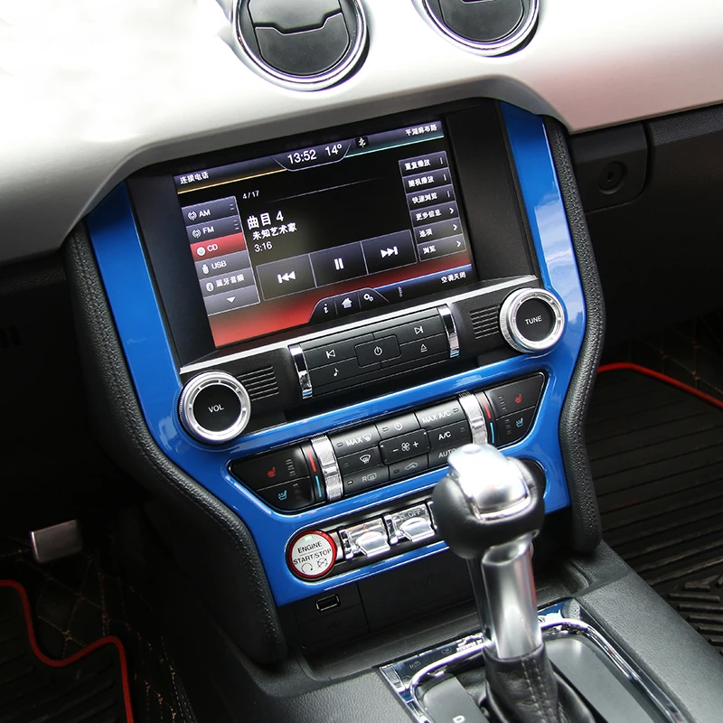 MOPAI панель приборной панели для салона автомобиля, рамка для gps-навигации, декоративная накладка, наклейки для Ford Mustang