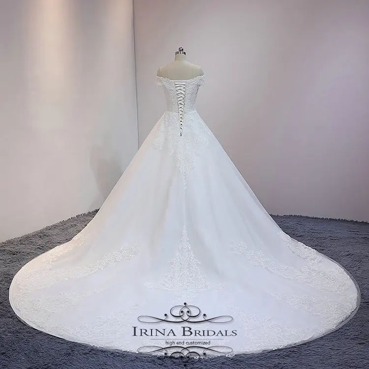 Robe de Marie sirene кружевное платье с открытыми плечами аппликация бисером Saudi Арабская