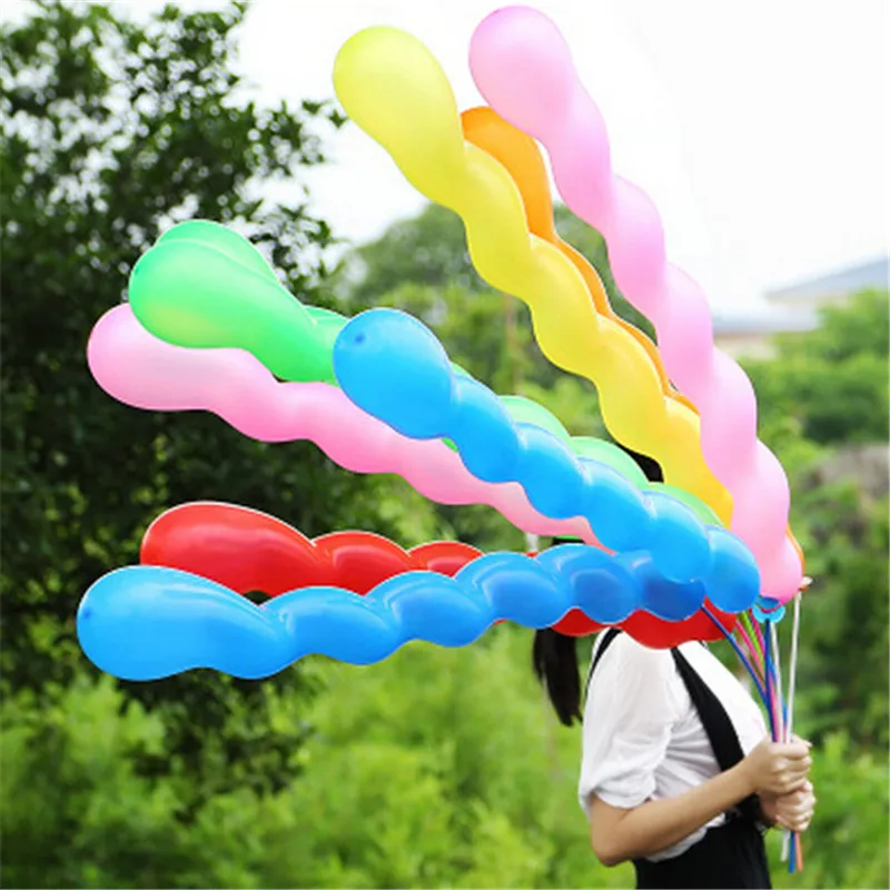 Лидер продаж 50 шт./лот Разноцветные Спиральные латексные воздушные шары с гелием