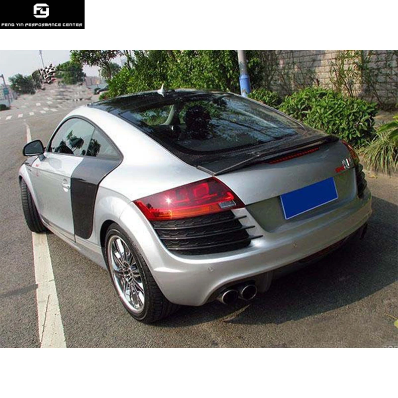 TT TTS стиль заднего бампера Диффузор выхлопные трубы для Audi TT автомобильный комплект кузова 08-14