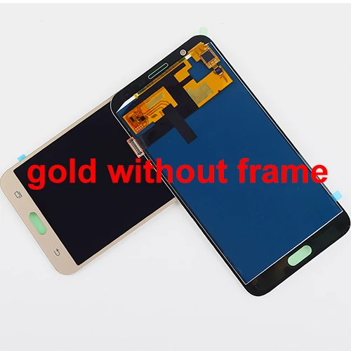 gold without frame Для samsung Galaxy J7 ЖК-экран j700 SM J700F J700M J700H J700FN DS ЖК-дисплей кодирующий преобразователь сенсорного экрана в сборе рамка - Цвет: gold without frame