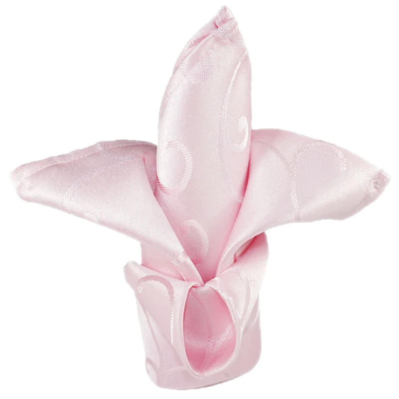 Y048 Pale Pink Слоновой кости Дамаск жаккардовые салфетки для свадебных мероприятий декор для банкетного стола тканевые салфетки - Цвет: Y048 Pale Pink